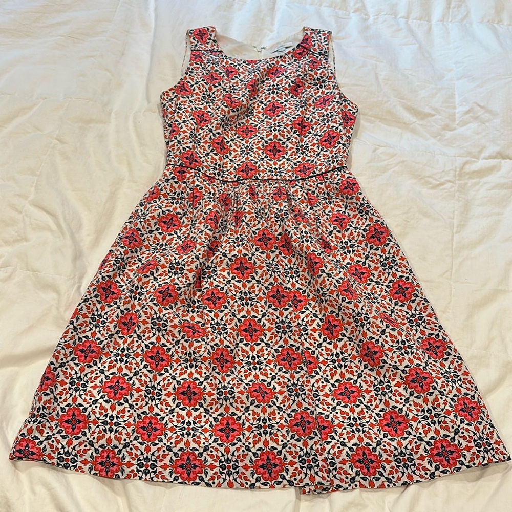J Crew California Poppy Floral Dress 0